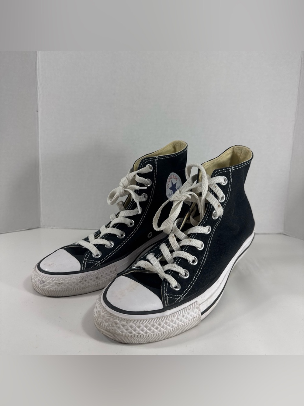 Classic High-Top Canvas Sneakers in Black Unisex